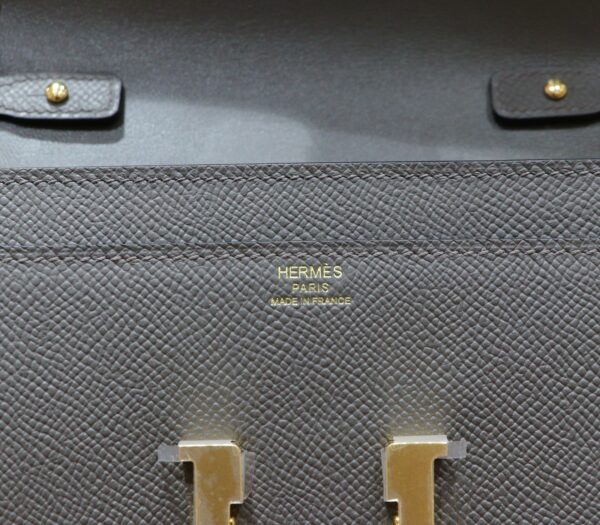 Joe Luxury Constance To Go Epsom Leather Deep Grey Gold Hardware 20cm Full Handmade