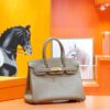 Joe Luxury Birkin Togo Leather Etoupe Grey Gold Hardware 30cm Full Handmade