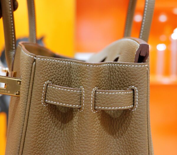 Joe Luxury Birkin Togo Leather Etoupe Grey Gold Hardware 30cm Full Handmade