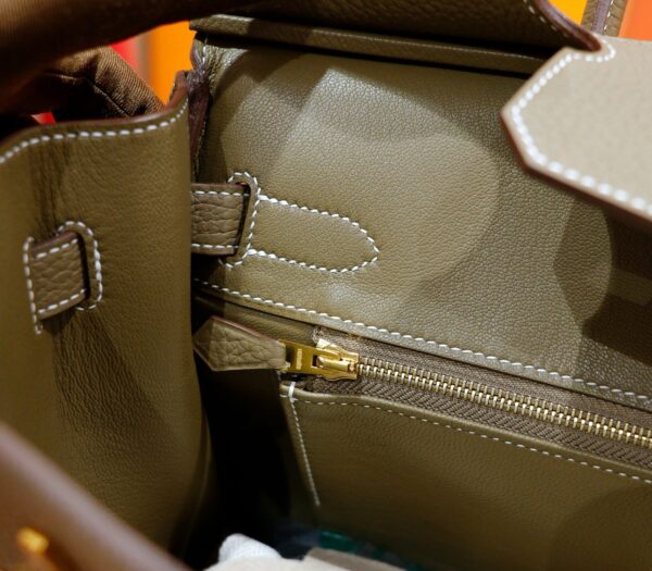 Joe Luxury Birkin Togo Leather Etoupe Grey Gold Hardware 30cm Full Handmade
