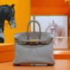 Joe Luxury Birkin Togo Leather Mocha Grey Gold Hardware 25cm Full Handmade