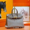 Joe Luxury Birkin Togo Leather Mocha Grey Gold Hardware 25cm Full Handmade
