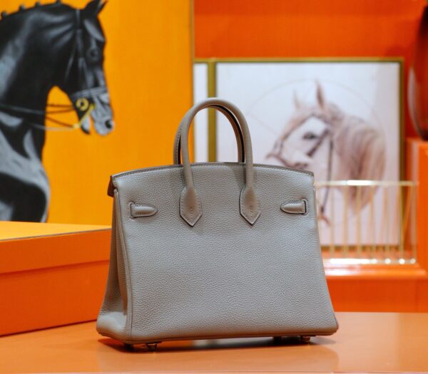Joe Luxury Birkin Togo Leather Mocha Grey Gold Hardware 25cm Full Handmade