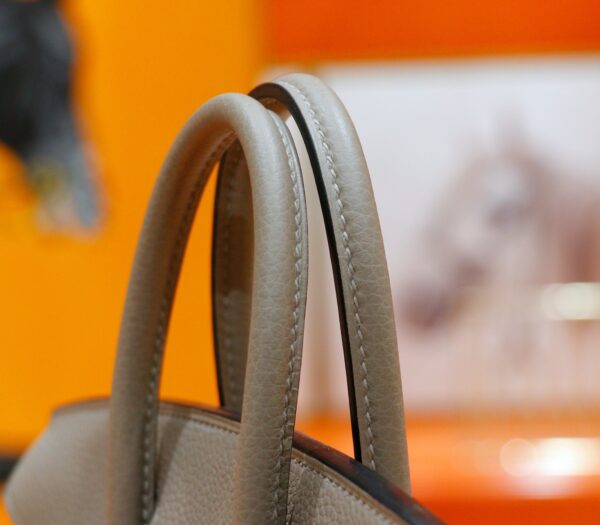 Joe Luxury Birkin Togo Leather Mocha Grey Gold Hardware 25cm Full Handmade