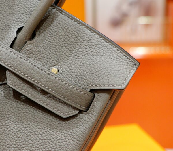 Joe Luxury Birkin Togo Leather Mocha Grey Gold Hardware 25cm Full Handmade