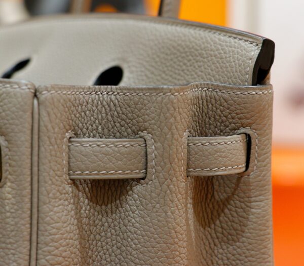 Joe Luxury Birkin Togo Leather Mocha Grey Gold Hardware 25cm Full Handmade