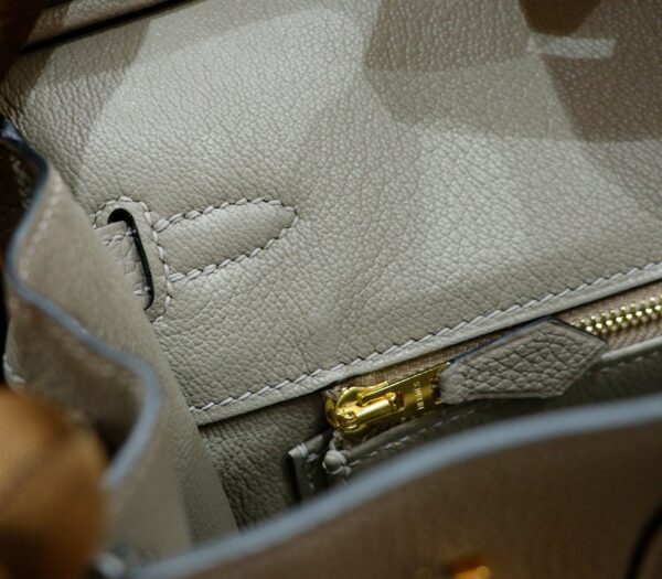 Joe Luxury Birkin Togo Leather Mocha Grey Gold Hardware 25cm Full Handmade