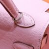 Joe Luxury Mini Kelly Epsom Leather Purple Pink Silver Hardware 19cm Full Handmade