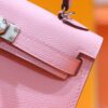 Joe Luxury Mini Kelly Epsom Leather Purple Pink Silver Hardware 19cm Full Handmade