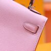 Joe Luxury Mini Kelly Epsom Leather Purple Pink Silver Hardware 19cm Full Handmade