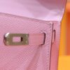 Joe Luxury Mini Kelly Epsom Leather Purple Pink Silver Hardware 19cm Full Handmade