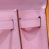 Joe Luxury Mini Kelly Epsom Leather Purple Pink Silver Hardware 19cm Full Handmade