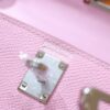 Joe Luxury Mini Kelly Epsom Leather Purple Pink Silver Hardware 19cm Full Handmade