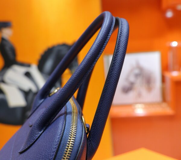 Joe Luxury Bolide Epsom Leather Gem Blue Gold Hardware 27cm Full Handmade