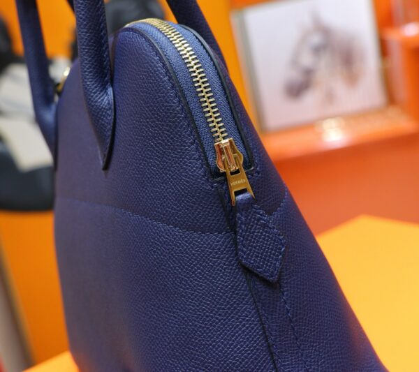 Joe Luxury Bolide Epsom Leather Gem Blue Gold Hardware 27cm Full Handmade