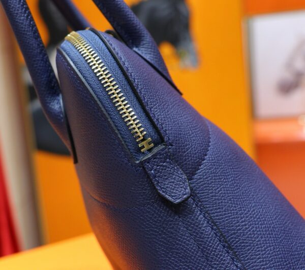 Joe Luxury Bolide Epsom Leather Gem Blue Gold Hardware 27cm Full Handmade