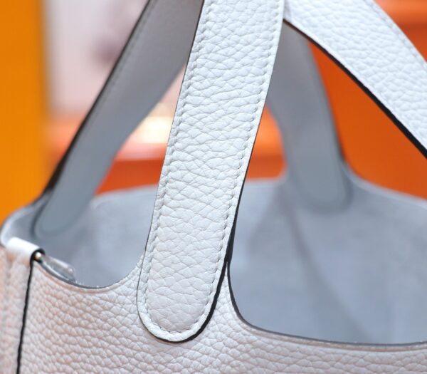 Joe Luxury Picotin Togo Leather Fresh Light Blue Silver Hardware 18cm Full Handmade