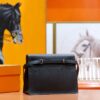 Joe Luxury Kelly Danse Evercolor Leather CK89 Black Silver Hardware 22cm Full Handmade