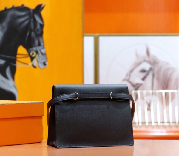 Joe Luxury Kelly Danse Evercolor Leather CK89 Black Silver Hardware 22cm Full Handmade