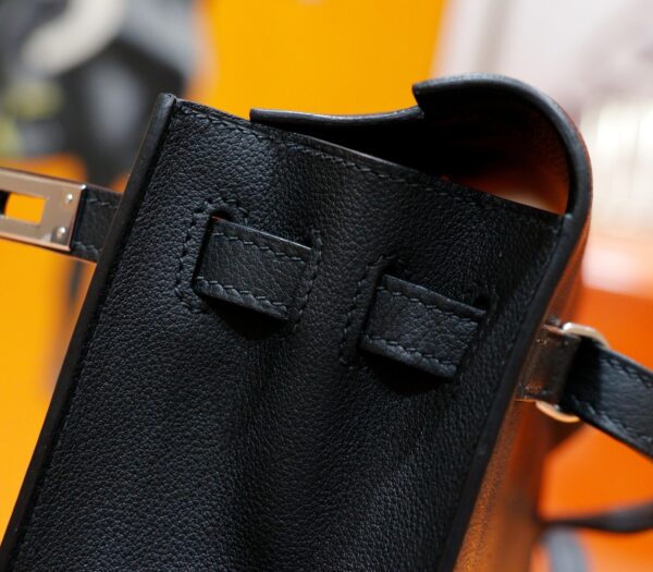 Joe Luxury Kelly Danse Evercolor Leather CK89 Black Silver Hardware 22cm Full Handmade