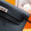 Joe Luxury Kelly Danse Evercolor Leather CK89 Black Silver Hardware 22cm Full Handmade