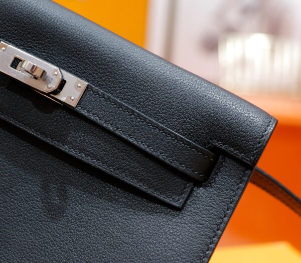 Joe Luxury Kelly Danse Evercolor Leather CK89 Black Silver Hardware 22cm Full Handmade