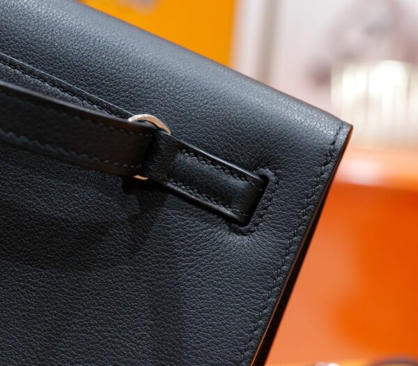 Joe Luxury Kelly Danse Evercolor Leather CK89 Black Silver Hardware 22cm Full Handmade