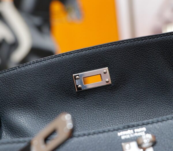 Joe Luxury Kelly Danse Evercolor Leather CK89 Black Silver Hardware 22cm Full Handmade