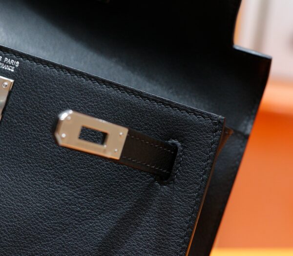 Joe Luxury Kelly Danse Evercolor Leather CK89 Black Silver Hardware 22cm Full Handmade