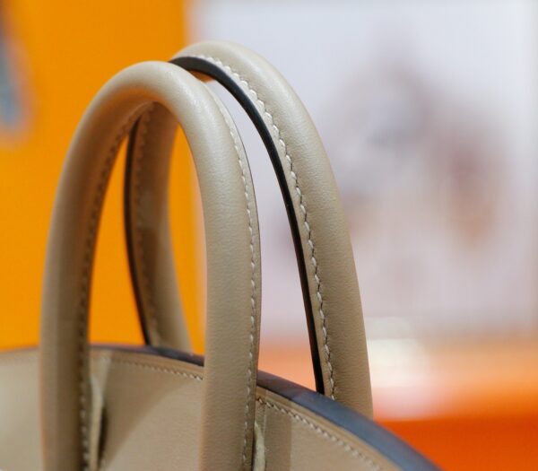 Joe Luxury Birkin Swift Leather Turtledove Grey Silver Hardware 25cm Full Handmade