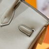 Joe Luxury Birkin Swift Leather Turtledove Grey Silver Hardware 25cm Full Handmade