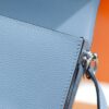 Joe Luxury Roulis Evercolor Leather Linen Blue Silver Hardware 19cm Full Handmade