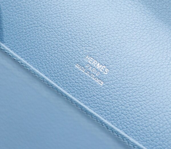 Joe Luxury Roulis Evercolor Leather Linen Blue Silver Hardware 19cm Full Handmade