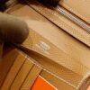Joe Luxury Beran Short Wallet Epsom Leather Gold Brown Silver Hardware 10.5cm Full Handmade
