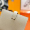 Joe Luxury Beran Short Wallet Epsom Leather Turtledove Khaki Silver Hardware 10.5cm Full Handmade