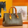 Joe Luxury Garden Party Togo Leather Etoupe Grey Silver Hardware 30cm Full Handmade