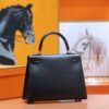 Joe Luxury Kelly Shiny Box Leather CK89 Black Gold Hardware 25cm Full Handmade