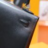 Joe Luxury Kelly Shiny Box Leather CK89 Black Gold Hardware 25cm Full Handmade