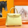 Joe Luxury Kelly Epsom Leather Lemon Yellow Gold Hardware 25cm Full Handmade