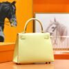 Joe Luxury Kelly Epsom Leather Lemon Yellow Gold Hardware 25cm Full Handmade