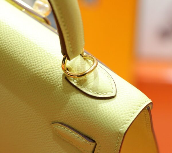 Joe Luxury Kelly Epsom Leather Lemon Yellow Gold Hardware 25cm Full Handmade