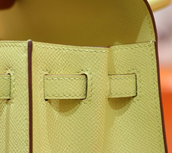 Joe Luxury Kelly Epsom Leather Lemon Yellow Gold Hardware 25cm Full Handmade