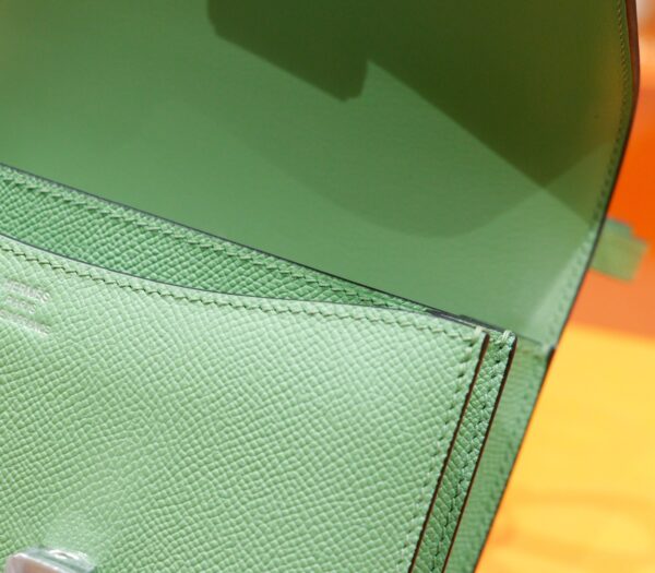 Joe Luxury Constance Epsom Leather Avocado Green Silver Hardware 18cm Full Handmade