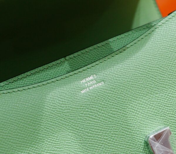 Joe Luxury Constance Epsom Leather Avocado Green Silver Hardware 18cm Full Handmade