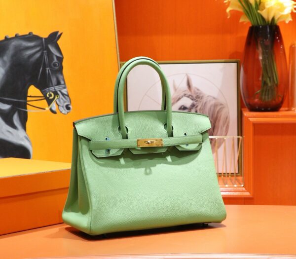 Joe Luxury Birkin Togo Leather Avocado Green Gold Hardware 30cm Full Handmade