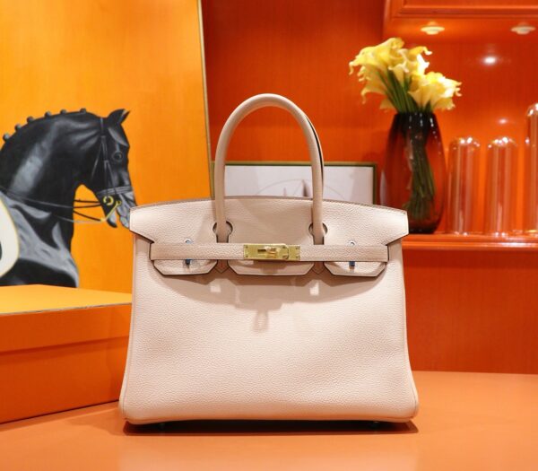 Joe Luxury Birkin Togo Leather Nude Pink Gold Hardware 30cm Full Handmade