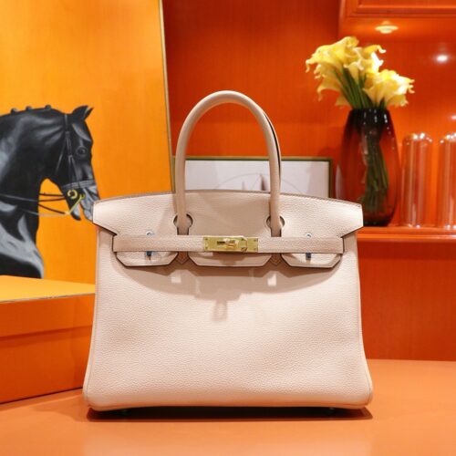 Joe Luxury Birkin Togo Leather Nude Pink Gold Hardware 30cm Full Handmade Joe Luxury Birkin Togo Leather Nude Pink Gold Hardware 30cm Full Handmade