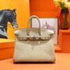 Joe Luxury Birkin Togo Leather Turtledove Khaki Silver Hardware 25cm Full Handmade