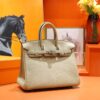 Joe Luxury Birkin Togo Leather Turtledove Khaki Silver Hardware 25cm Full Handmade