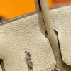 Joe Luxury Birkin Togo Leather Turtledove Khaki Silver Hardware 25cm Full Handmade